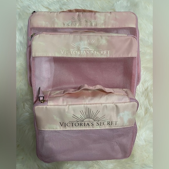 NEW Victoria's Secret SUNSET OMBRE Hardside SUITCASE BUNDLE - Picture 6 of 16